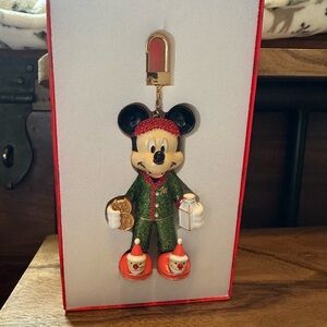BaubleBar Disney Mickey in Christmas PJs keychain
